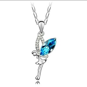 New Fashion Rhinestone Angel Girl Necklace